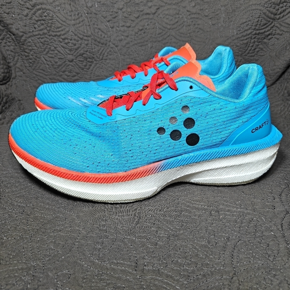 Craft Pro Endur Distance Running Foam Sole Blue Red Sneaker Men's Shoe Size 10.5